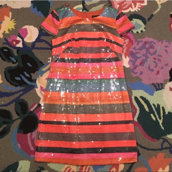 Anthropologie Glinted Sunset Shift Dress - Picture 3 of 4